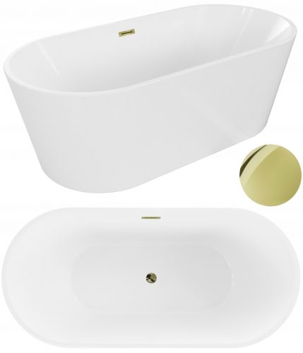  MEXEN LUNA TUB FREEWAY WHITE 180x80 GOLD