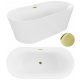  MEXEN LUNA TUB FREEWAY WHITE 180x80 GOLD