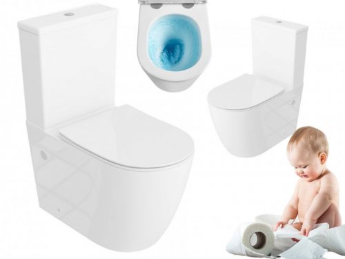  Lavita Compact WC Runson 2.0 perem nélküli, lágyan záródó WC-ülőke