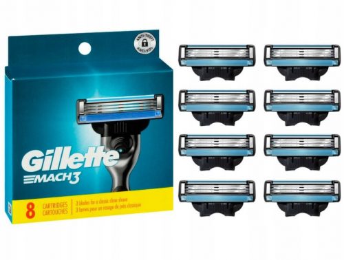  Gillette Mach3 patronok 8 db.