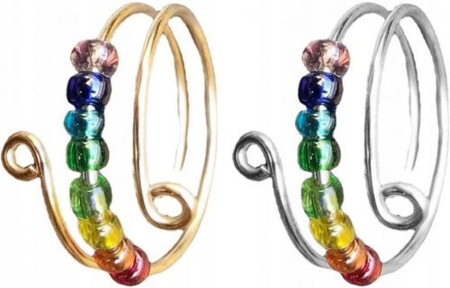  Rainbow Fidget Beads Stressz-szorongás nőknek Állítható ékszerek