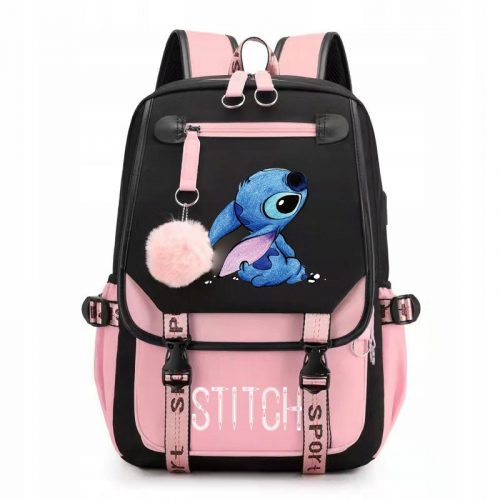  Lilo and Stitch többrekeszes iskolai hátizsák fitgq0 Rózsaszín árnyalatai