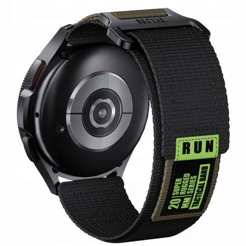  Tactical Run 22mm fekete/zöld C24 nylon óraszíj