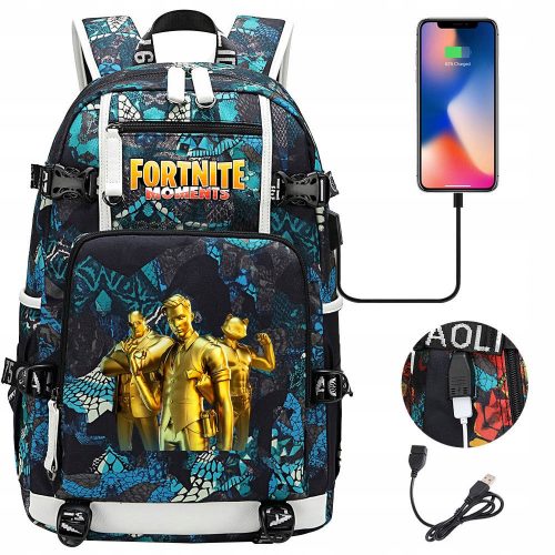  FORTNITE HÁTIZSÁK NAGY A4-ES VÍZÁLLÓ USB