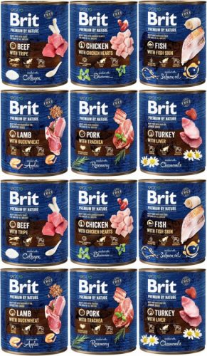  Brit Premium By Nature Wet Food Mix 12x800g