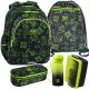  CoolPack többrekeszes iskolai hátizsák, fekete, Shades of green, 21 l + 5 egyéb termék