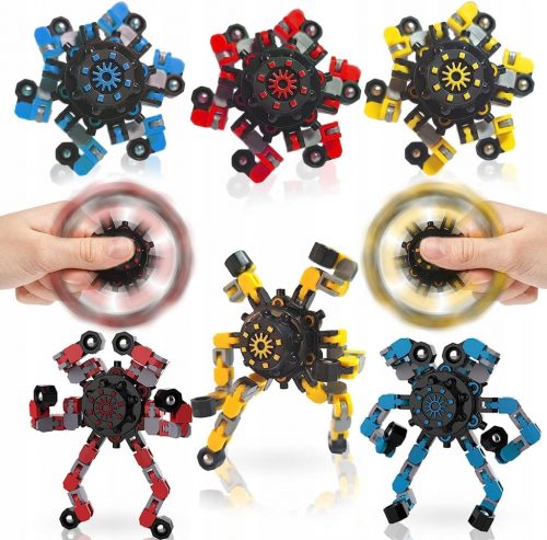  Fidget Finger Hand Spinner Robot deformálható kis mechanikus kütyü