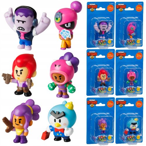  BRAWL STARS 6 figurából álló készlet MR. P + SHELLY + ROSA + TARA + FRANK + COLT