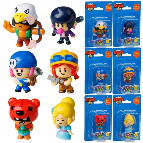 BRAWL STARS 6 db figurából álló készlet BIBI + NITA + PIPER + BO + PENNY + JESSIE