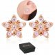  Rose Gold 925 Ezüst FÜLBEvaló Virágok EZÜST Studs Studs