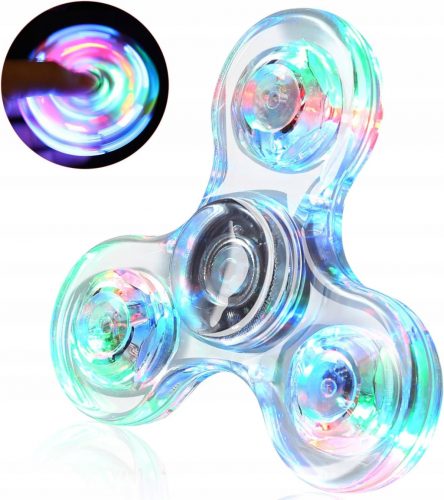  LED Fidget Spinner játék, ajándék gyerekeknek, izzó szenzoros