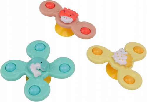  Baba Fidget Spinner játék, 3 db vízálló baba virág tapadókorong