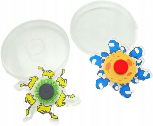  2x Anti-stress Spinner. Anime Spinner rajzfilmfigurákkal,