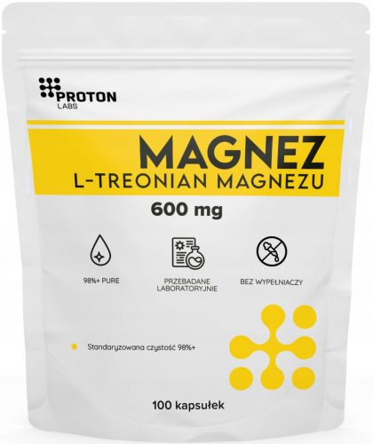  PROTON LABS Magnesium L-treonát 600mg 100 kapszula Pure Threonate Threonate