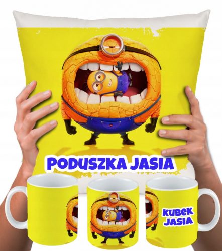  PÁRNA BÖRÉS KÉSZLET DEC DRU MIONIONS MINIONOK SZÜLETÉSNAPI AJÁNDÉK + NÉV