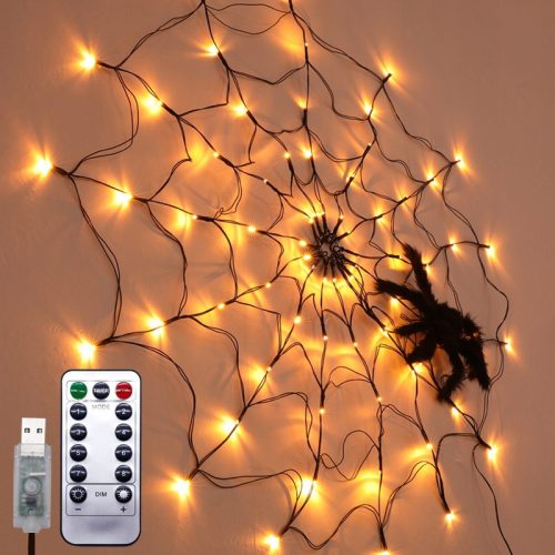  COBBY LAMP 80 LED HALLOWEEN SPIDER TÁVIRÁNYÍTÓVAL