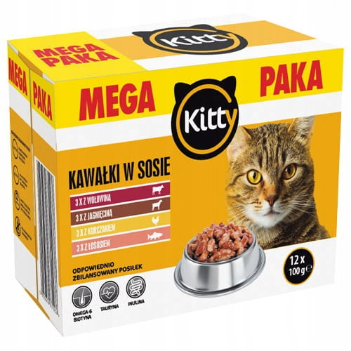  Kitty nedves táp, ízek keveréke, 1,2 kg