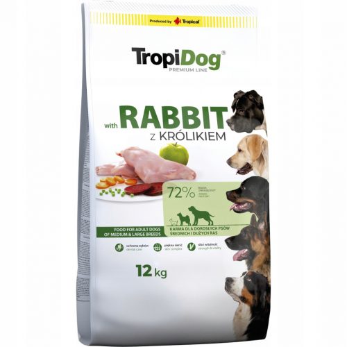  TropiDog szárazeledel nyúl 12 kg