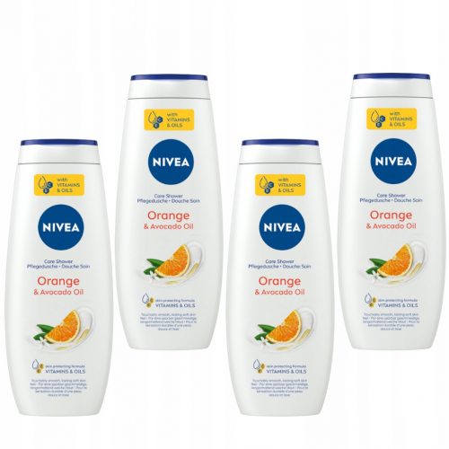  NIVEA ORANGE & AVOCADO OIL Női ápoló tusfürdő 500ml x4