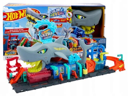  Mattel Hot Wheels City HTN82 Ultra Car Wash Shark Track