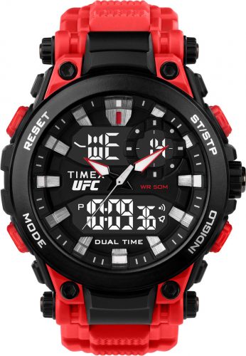  TIMEX UFC férfi sportóra vízálló WR50 stopper ébresztő dátum