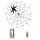  GLOWING SPIDER WEB LAMP USB DECOR piros