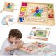  Wooden Ball Game Catch and Match Montessori fa puzzle