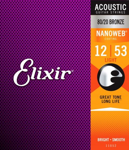  Elixir NanoWeb 80/20 bronz húrok 12-53 (11052)