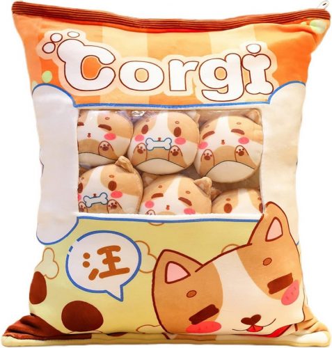  AJÁNDÉKBA ARNYI CORGI KUTYÁKKAL TÖLTVE PUDDINGPÁRNA.