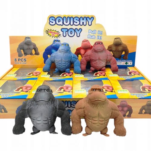  4x ANTI-STRESS MONKEY GORILLA SENSORY SOFT GUMI 4 SZÍN