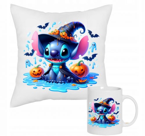  Lilo Stitch Halloween Disney párna bögre szett ajándékba egy gyereknek