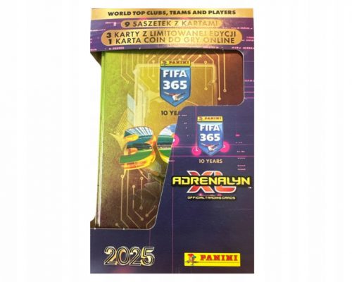  FIFA 365 2025 Adrenalyn Panini futballkártyák nagy gyűjtődoboz