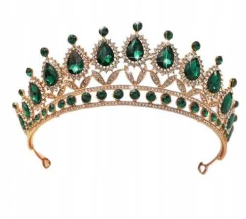  Nagy arany tiara/diadem esküvői korona a menyasszonyi leánybúcsúhoz