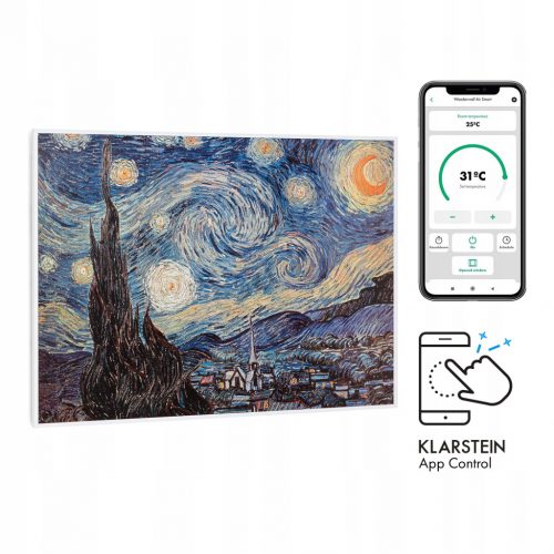  Klarstein Wonderwall Air Art Smart Starry Night infrafűtő 80 x 60 cm 500 W