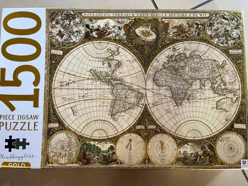  Mindbaglers Vintage World Map 1500 arany puzzle