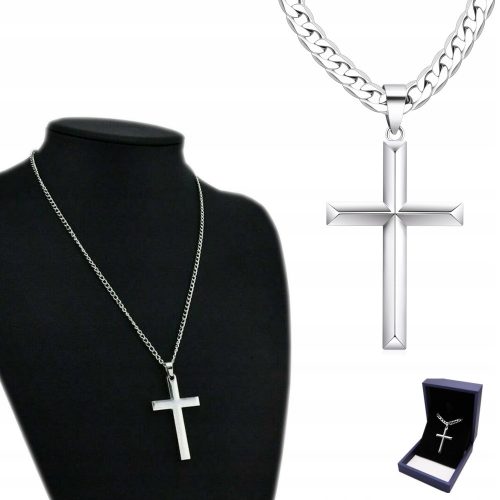  EZÜST LÁNC + FÉRFI TELJES OLASZ KERESZT Diamond Cross lánc