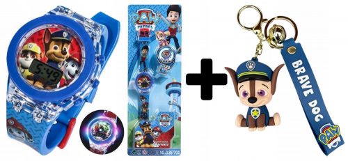  PAW PATROL gyerekóra fiúknak és gyerekeknek + CHASE KULCSKÖR