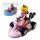  Super Mario Kart Princess Peach figura visszahúzható Mariokarttal