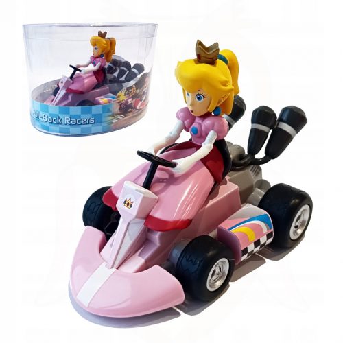  Super Mario Kart Princess Peach figura visszahúzható Mariokarttal