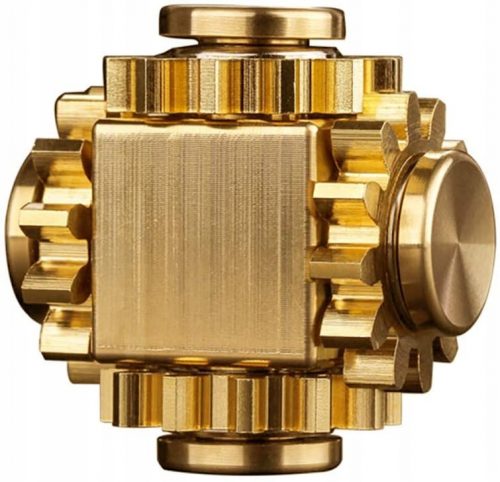  Pure Brass Cube Gears Linkage Fidget Spinner