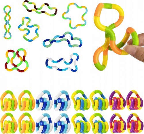  16 DB FIDGET TOY POP IT SENSORY TWIST Tangle ADHD JÁTÉK GYEREKEKNEK