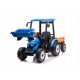  MEGA Akkumulátoros traktor gyerekeknek pótkocsival D68 Blue 24V