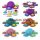  Vicces Fidget játékok Octopus Spinning Top Vent Gyro Three Expression Fidget Sp