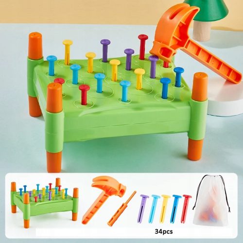  Montessori körömcsavaros játékok Fine Motor Training Toys Sensory Learning Color