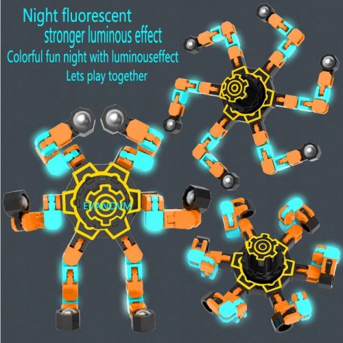 1db/ tétel Fidget Spinner Luminous Deformation Decompression Luminous Giro