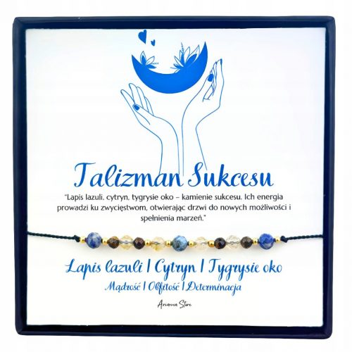  SIKER TALIZMÁN AMULET siker karkötő citrin lapis lazuli tigrisszem