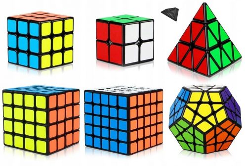  6 az 1-ben 2x2 3x3 4x4 5x5 háromszög Rubik-kocka