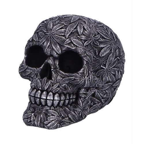  Levélekkel díszített koponya High Life Skull 15,5 cm