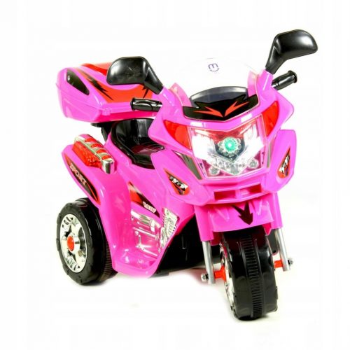  Akkus motorkerékpár gyerekeknek, LED csomagtartó MOTO-S-2-PINK