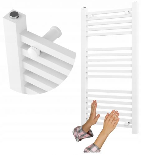  FEHÉR LÉTRA FÜRDŐSZOBAI RADIATOR 100x50 cm MODERN BERGEN RADIATOR